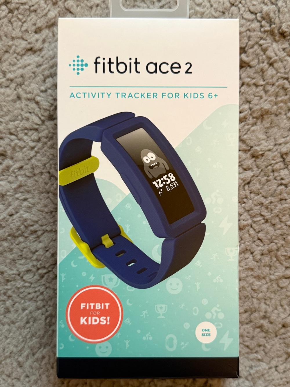 Fitbit Ace 2 Kids Smartwatch Fitness Tracker (Blue and Yellow, Black)